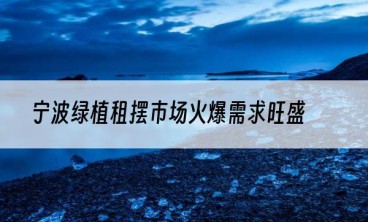 宁波绿植租摆市场火爆需求旺盛