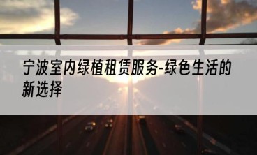 宁波室内绿植租赁服务-绿色生活的新选择