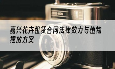 嘉兴花卉租赁合同法律效力与植物摆放方案