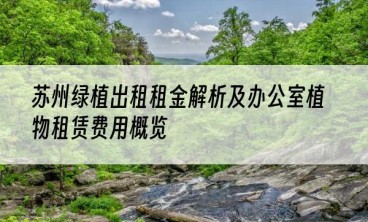 苏州绿植出租租金解析及办公室植物租赁费用概览