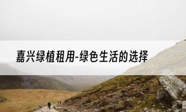 嘉兴绿植租用-绿色生活的选择