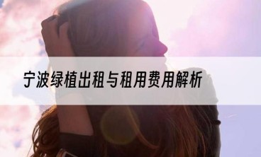 宁波绿植出租与租用费用解析