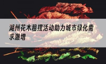 湖州花木租摆活动助力城市绿化需求激增