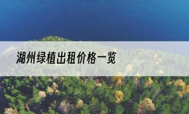 湖州绿植出租价格一览