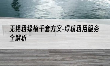 无锡租绿植千套方案-绿植租用服务全解析