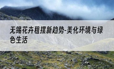 无锡花卉租摆新趋势-美化环境与绿色生活