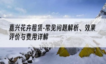 嘉兴花卉租赁-常见问题解析、效果评价与费用详解