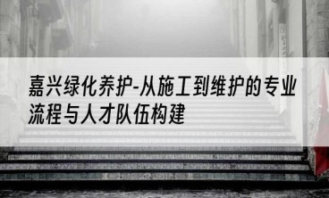 嘉兴绿化养护-从施工到维护的专业流程与人才队伍构建