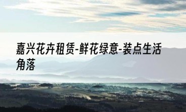 嘉兴花卉租赁-鲜花绿意-装点生活角落