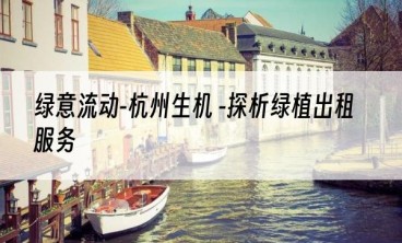 绿意流动-杭州生机 -探析绿植出租服务