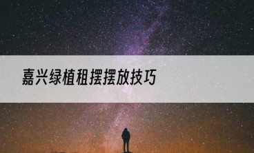 嘉兴绿植租摆摆放技巧