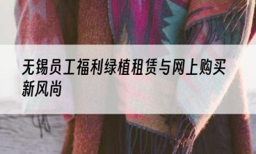 无锡员工福利绿植租赁与网上购买新风尚