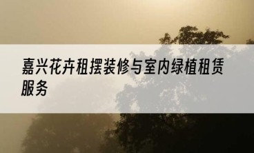 嘉兴花卉租摆装修与室内绿植租赁服务