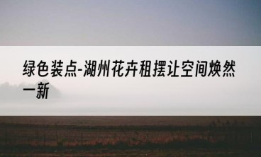 绿色装点-湖州花卉租摆让空间焕然一新