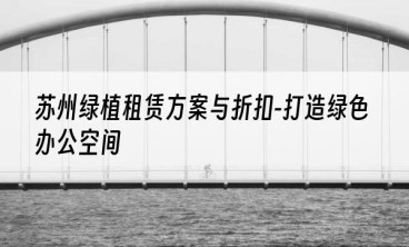 苏州绿植租赁方案与折扣-打造绿色办公空间