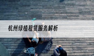 杭州绿植租赁服务解析