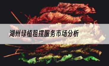 湖州绿植租摆服务市场分析
