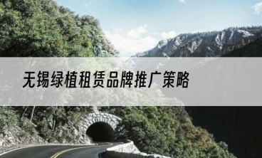 无锡绿植租赁品牌推广策略