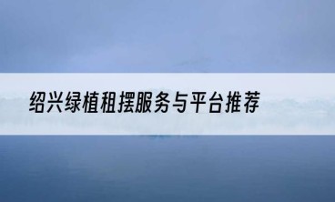 绍兴绿植租摆服务与平台推荐