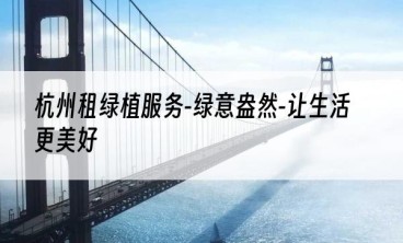 杭州租绿植服务-绿意盎然-让生活更美好