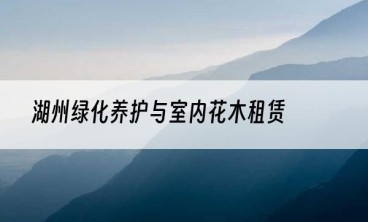 湖州绿化养护与室内花木租赁