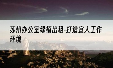 苏州办公室绿植出租-打造宜人工作环境