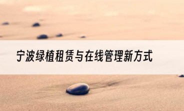 宁波绿植租赁与在线管理新方式