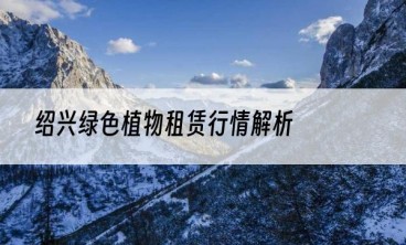 绍兴绿色植物租赁行情解析