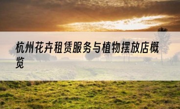 杭州花卉租赁服务与植物摆放店概览