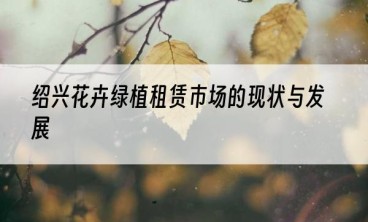绍兴花卉绿植租赁市场的现状与发展
