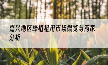 嘉兴地区绿植租用市场概览与商家分析