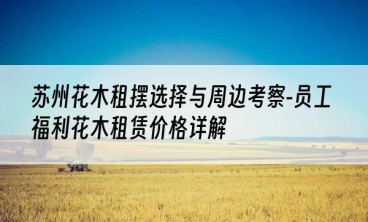 苏州花木租摆选择与周边考察-员工福利花木租赁价格详解