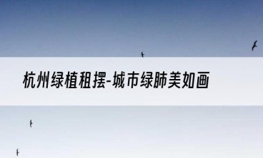 杭州绿植租摆-城市绿肺美如画