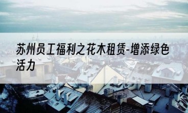 苏州员工福利之花木租赁-增添绿色活力