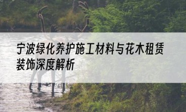 宁波绿化养护施工材料与花木租赁装饰深度解析