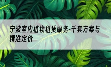 宁波室内植物租赁服务-千套方案与精准定价