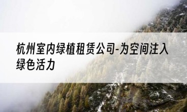 杭州室内绿植租赁公司-为空间注入绿色活力