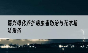 嘉兴绿化养护病虫害防治与花木租赁设备