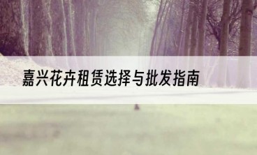 嘉兴花卉租赁选择与批发指南