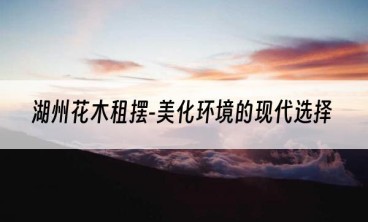 湖州花木租摆-美化环境的现代选择