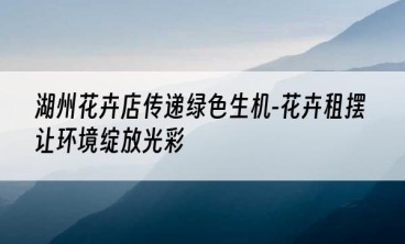 湖州花卉店传递绿色生机-花卉租摆让环境绽放光彩