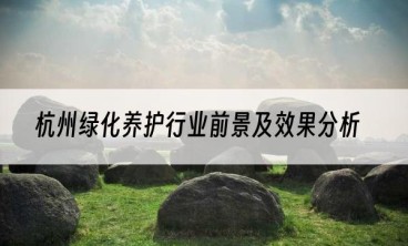 杭州绿化养护行业前景及效果分析