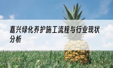 嘉兴绿化养护施工流程与行业现状分析