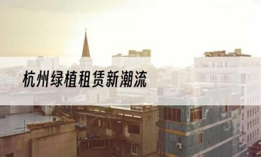 杭州绿植租赁新潮流