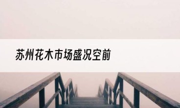 苏州花木市场盛况空前