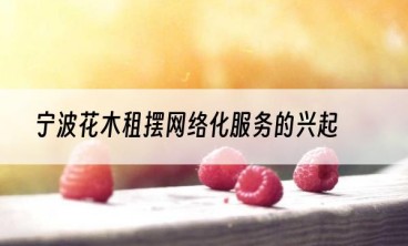 宁波花木租摆网络化服务的兴起