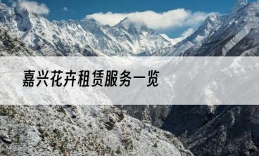 嘉兴花卉租赁服务一览