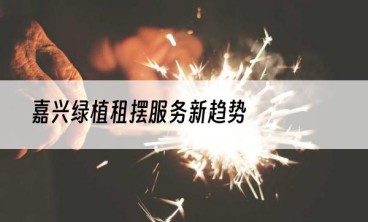 嘉兴绿植租摆服务新趋势