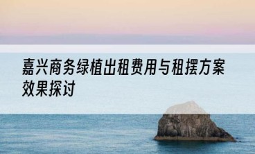 嘉兴商务绿植出租费用与租摆方案效果探讨