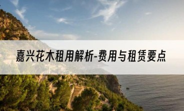 嘉兴花木租用解析-费用与租赁要点